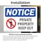 Signmission Private Property Keep Out OSHA Notice Sign, Vinyl Decal, 14in W x 10in L, 2PK OS-2PACK-NS-D-1014-L-16418 - alternate 5